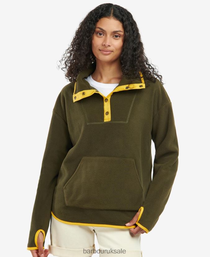 Berrington Sweatshirt Barbour Women R08LB61995 Clothing Nori Green - Click Image to Close