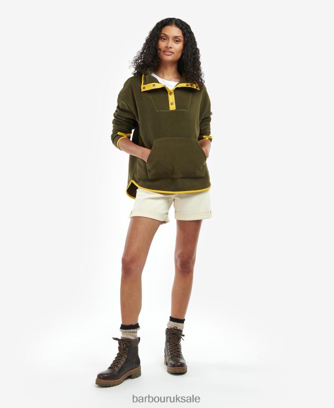 Berrington Sweatshirt Barbour Women R08LB61995 Clothing Nori Green