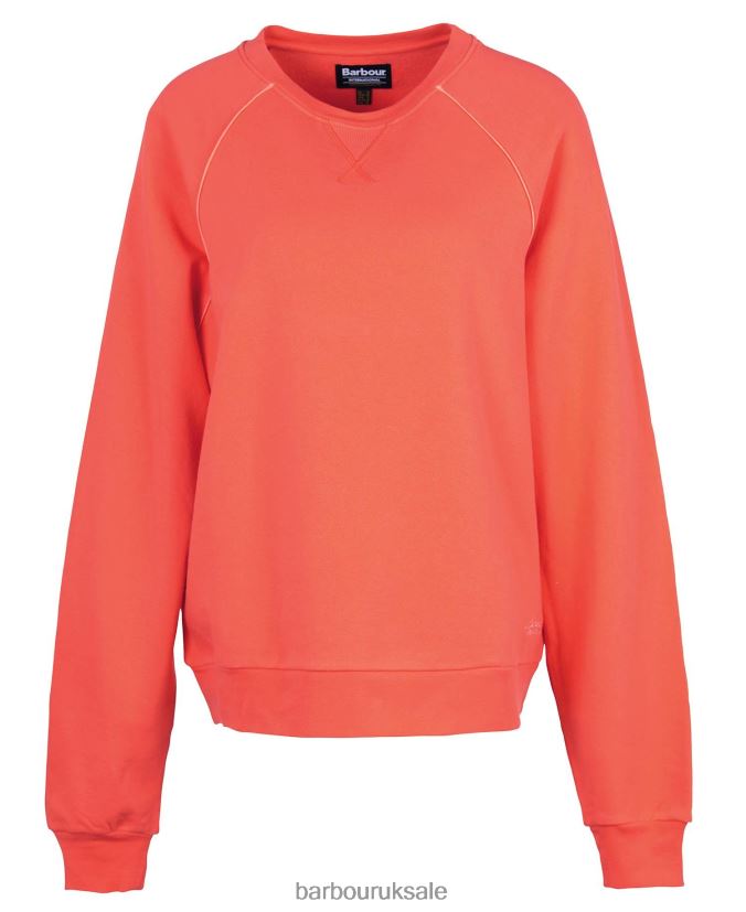 Fenway Cotton Sweatshirt Barbour Women R08LB62003 Clothing Cayenne