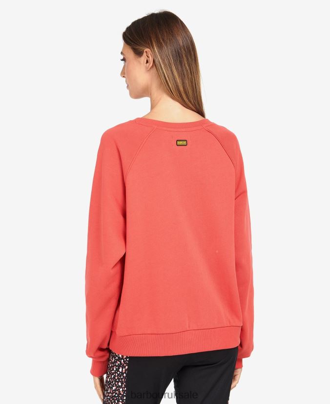 Fenway Cotton Sweatshirt Barbour Women R08LB62003 Clothing Cayenne