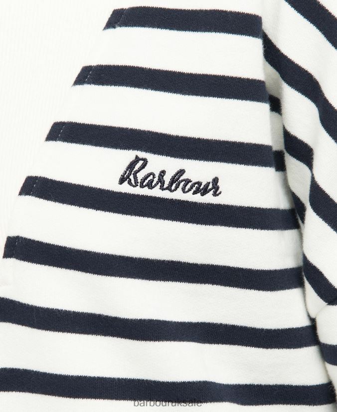 Kendra Sweatshirt Barbour Women R08LB61991 Clothing Cloud/Navy Stripe