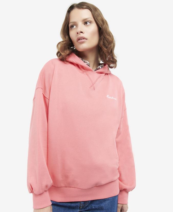 Kenmore Hoodie Barbour Women R08LB62030 Clothing Pink Punch - Click Image to Close