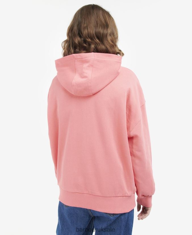 Kenmore Hoodie Barbour Women R08LB62030 Clothing Pink Punch