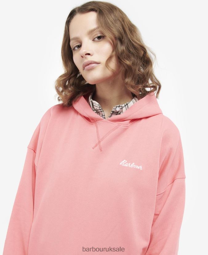 Kenmore Hoodie Barbour Women R08LB62030 Clothing Pink Punch