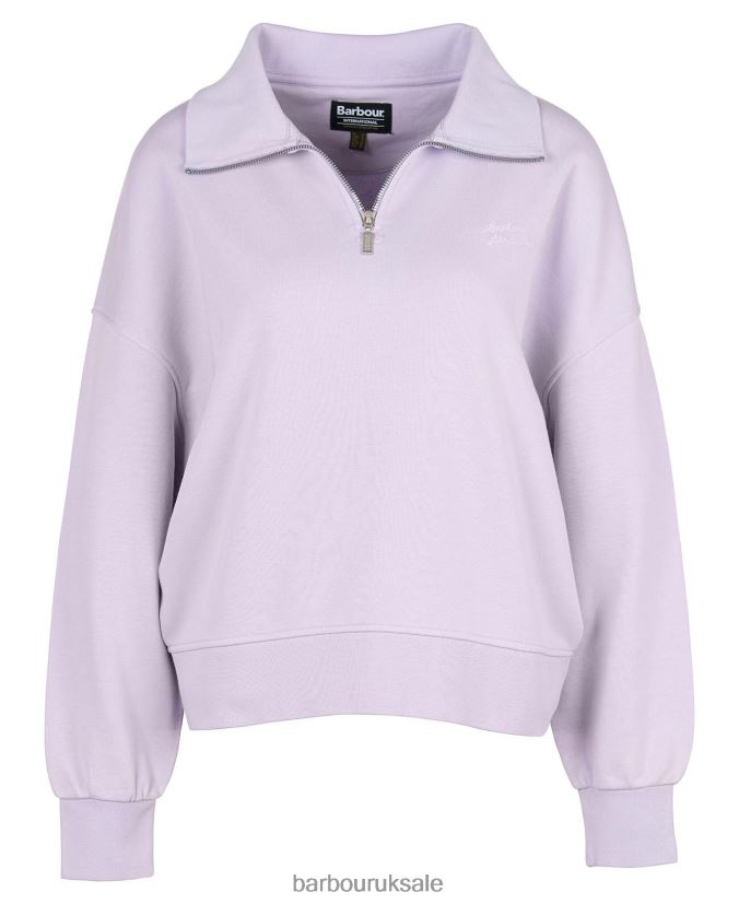 Lando Half-Zip Sweatshirt Barbour Women R08LB62017 Clothing Wisteria