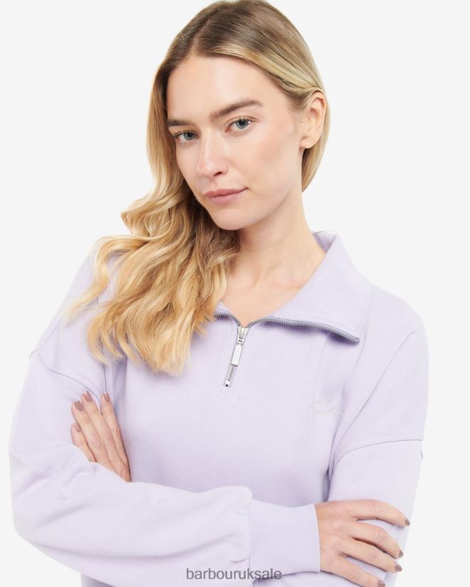 Lando Half-Zip Sweatshirt Barbour Women R08LB62017 Clothing Wisteria