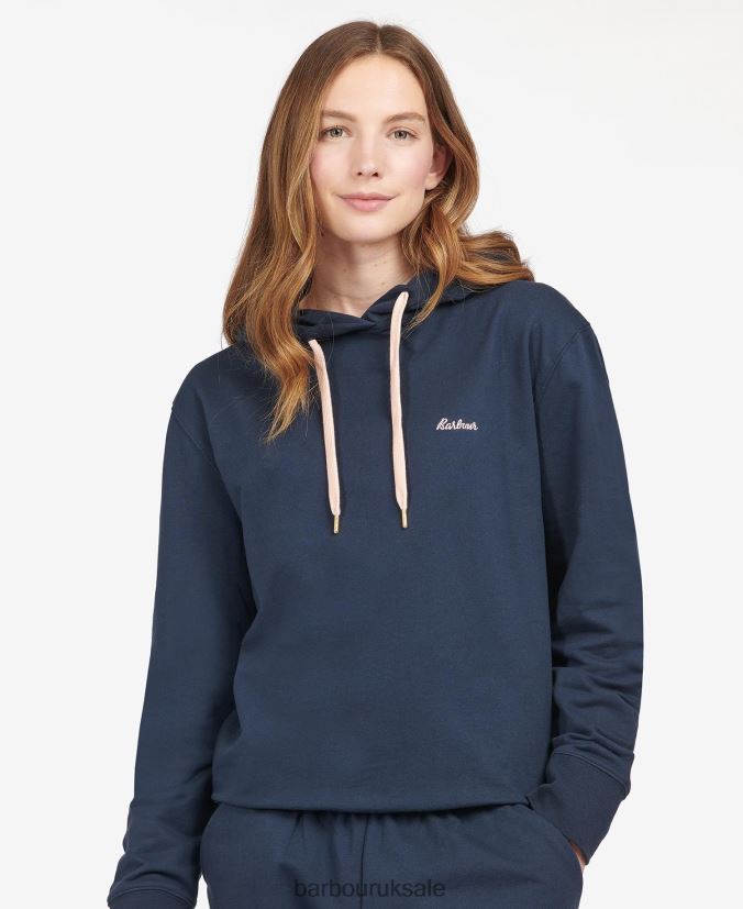 Lottie Lounge Hoodie Barbour Women R08LB61988 Clothing Navy - Click Image to Close