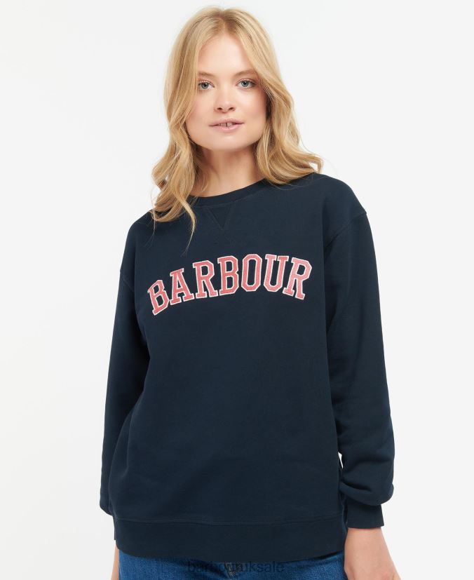 Northumberland Sweatshirt Barbour Women R08LB61998 Clothing Classic Navy - Click Image to Close