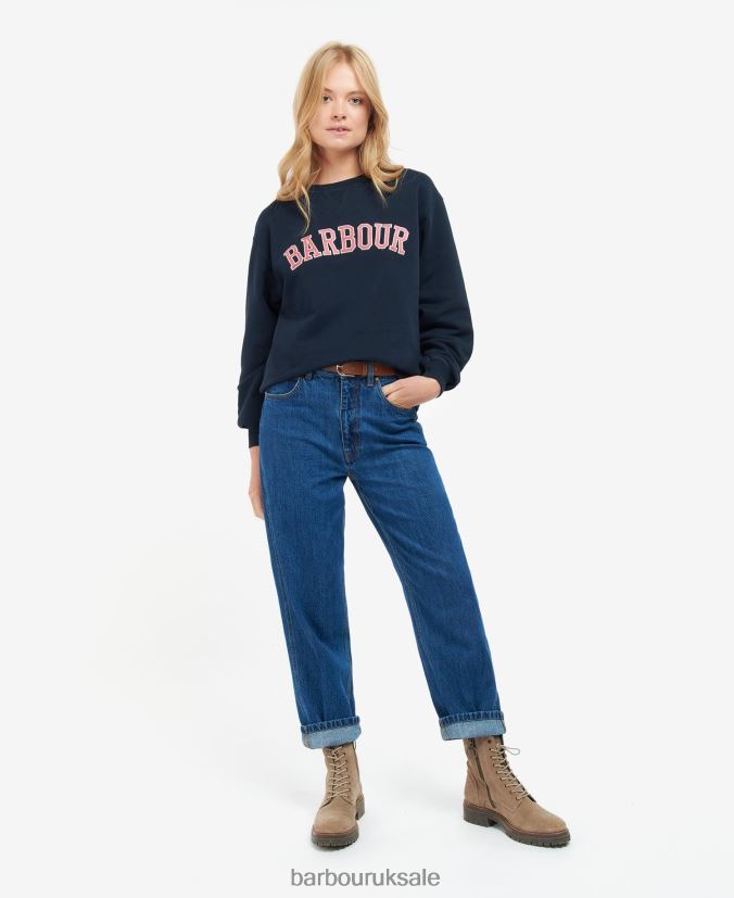 Northumberland Sweatshirt Barbour Women R08LB61998 Clothing Classic Navy