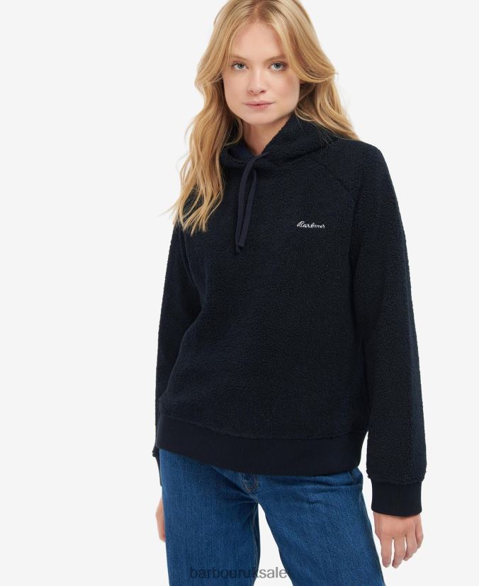 Otterburn Fleece Hoodie Barbour Women R08LB62034 Clothing Aran