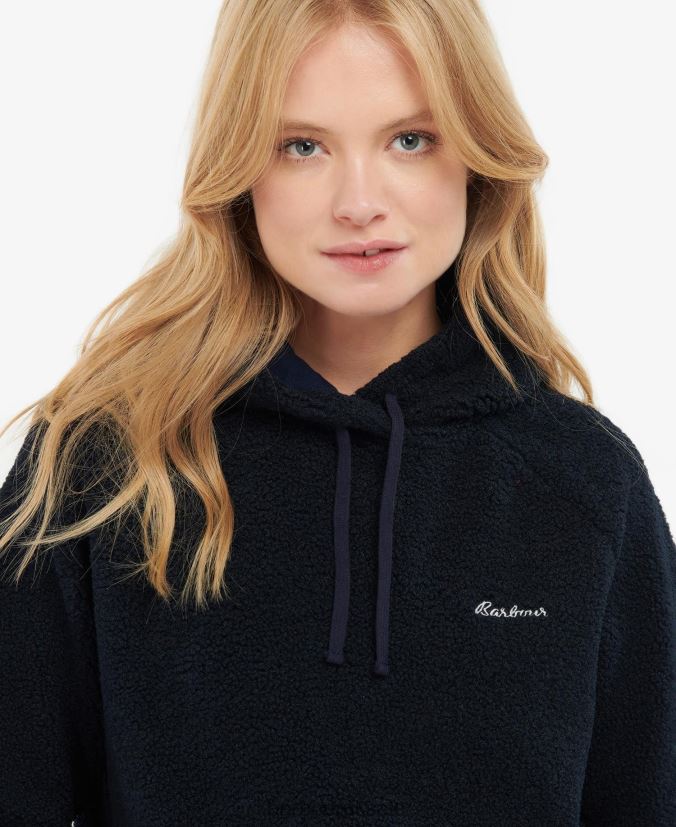 Otterburn Fleece Hoodie Barbour Women R08LB62034 Clothing Aran