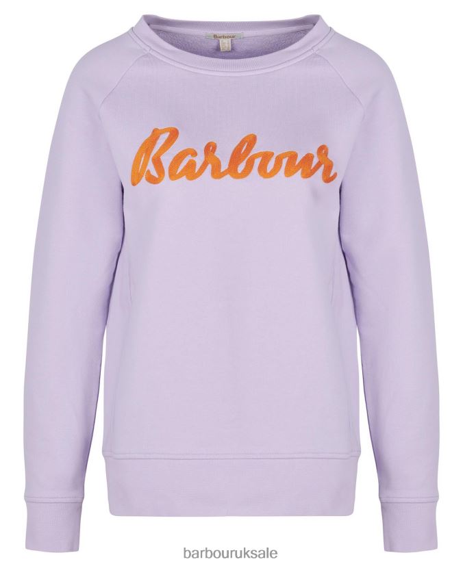 Otterburn Sweatshirt Barbour Women R08LB62007 Clothing Pale Lilac