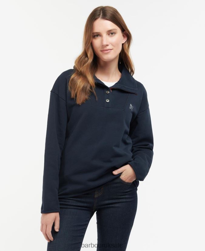 Regia Sweatshirt Barbour Women R08LB61996 Clothing Classic Navy - Click Image to Close