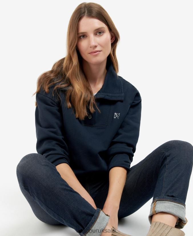 Regia Sweatshirt Barbour Women R08LB61996 Clothing Classic Navy