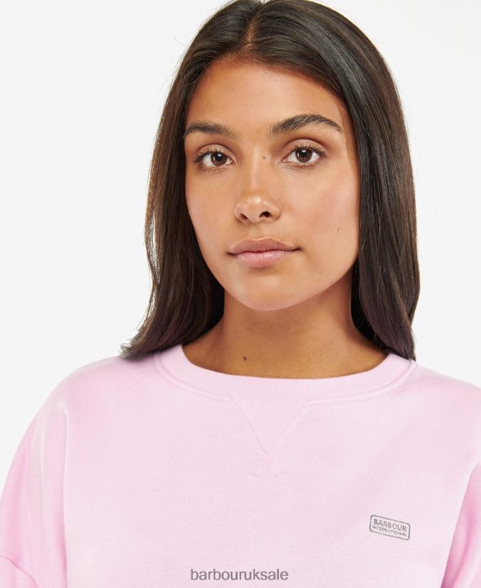 Rossin Sweatshirt Barbour Women R08LB61993 Clothing Pink Lemonade