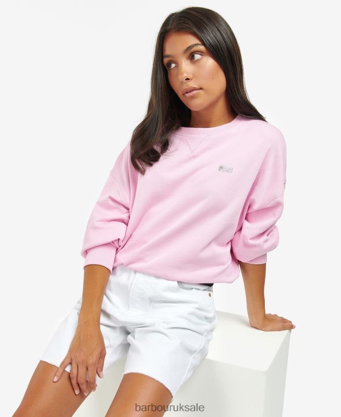 Rossin Sweatshirt Barbour Women R08LB61993 Clothing Pink Lemonade