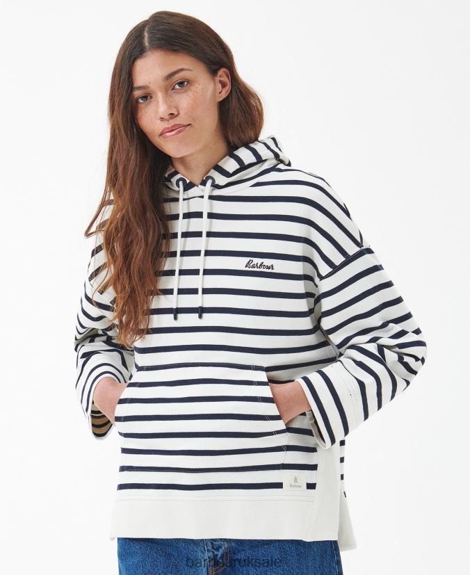 Thistle Hoodie Barbour Women R08LB61987 Clothing Navy Stripe