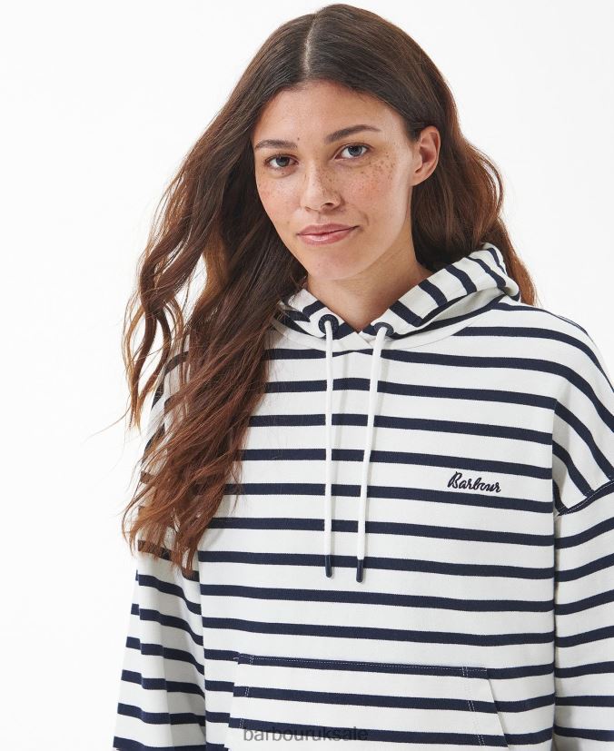 Thistle Hoodie Barbour Women R08LB61987 Clothing Navy Stripe