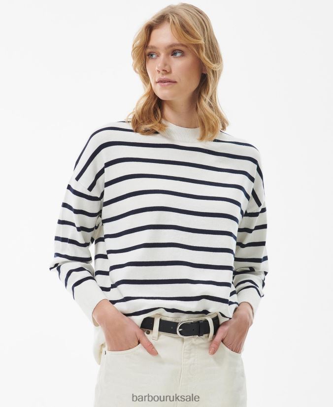 Bradley Stripe Knit Jumper Barbour Women R08LB61916 Clothing Cloud