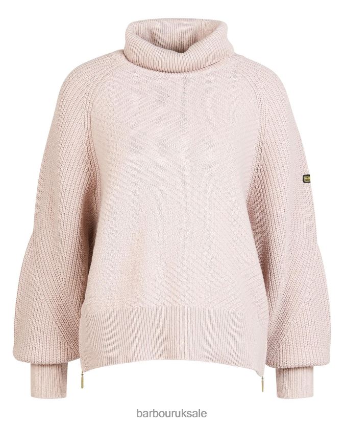 Claremont Knit Barbour Women R08LB61957 Clothing Pink Clay