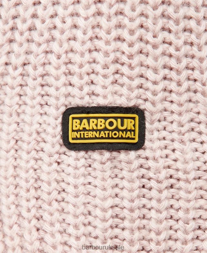 Claremont Knit Barbour Women R08LB61957 Clothing Pink Clay