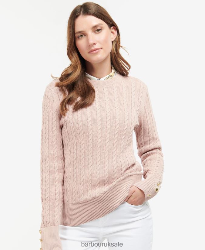 Fieldrose Knitted Jumper Barbour Women R08LB61919 Clothing Rose Dust