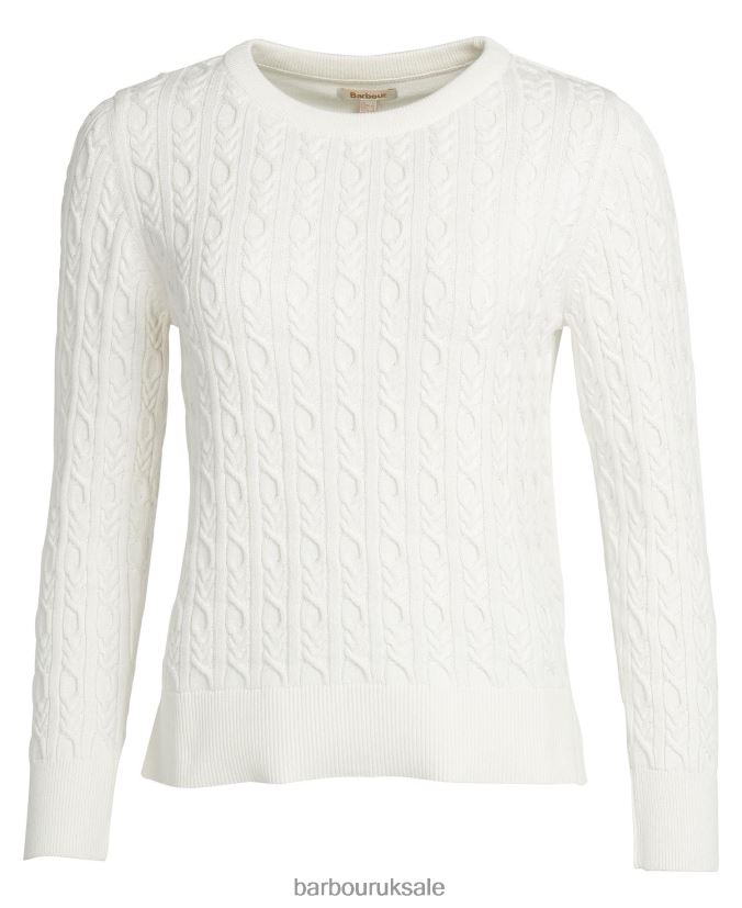 Hampton Knit Barbour Women R08LB61953 Clothing Off White