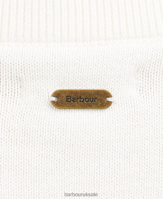 Hampton Knit Barbour Women R08LB61953 Clothing Off White