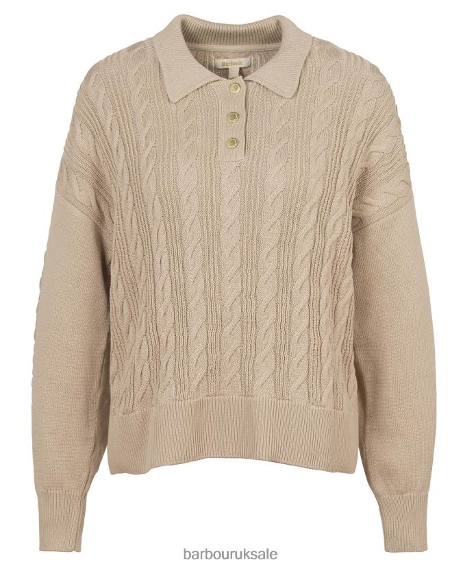 Juniper Knitted Jumper Barbour Women R08LB61912 Clothing Light Sand