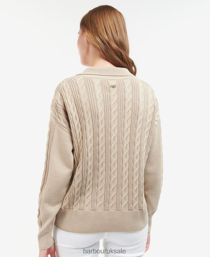 Juniper Knitted Jumper Barbour Women R08LB61912 Clothing Light Sand