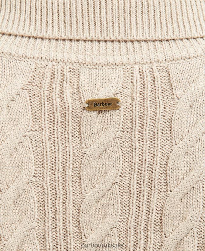 Juniper Knitted Jumper Barbour Women R08LB61912 Clothing Light Sand