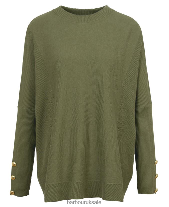 Kubican Jumper Barbour Women R08LB61962 Clothing Midnight Green