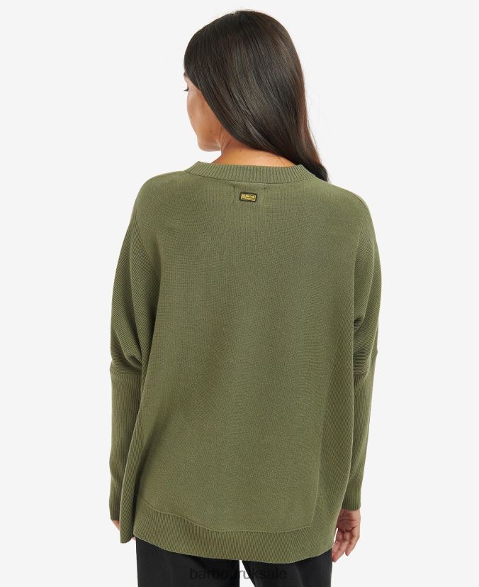 Kubican Jumper Barbour Women R08LB61962 Clothing Midnight Green