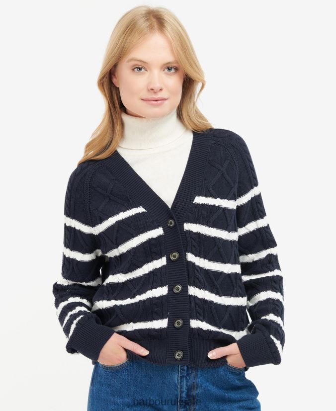 Nahla Cardigan Barbour Women R08LB61976 Clothing Classic Navy