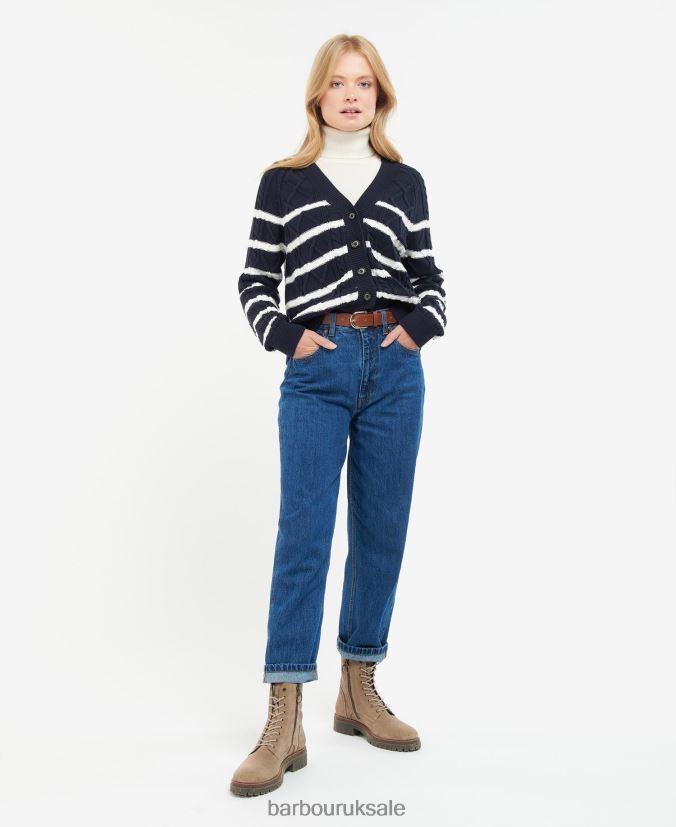 Nahla Cardigan Barbour Women R08LB61976 Clothing Classic Navy