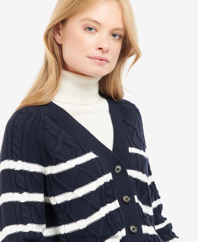 Nahla Cardigan Barbour Women R08LB61976 Clothing Classic Navy