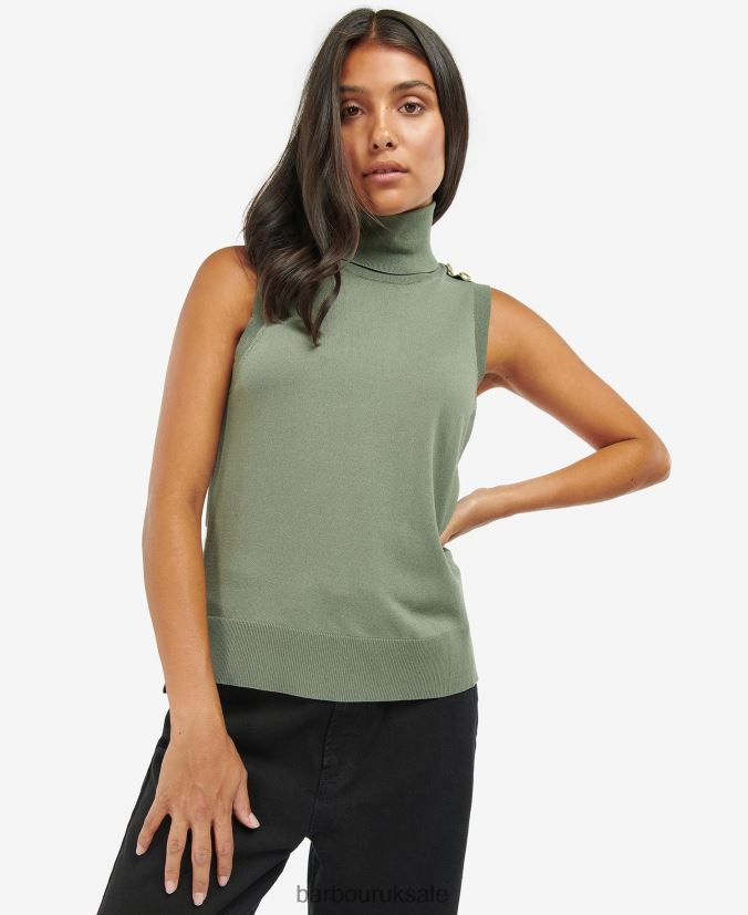 Rosbern Sweater Vest Barbour Women R08LB61971 Clothing Midnight Green - Click Image to Close