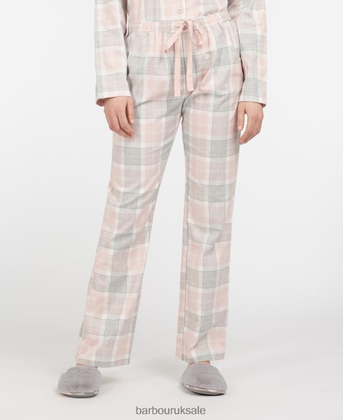 Nancy PJ Trousers Barbour Women R08LB62036 Clothing Pink Tartan