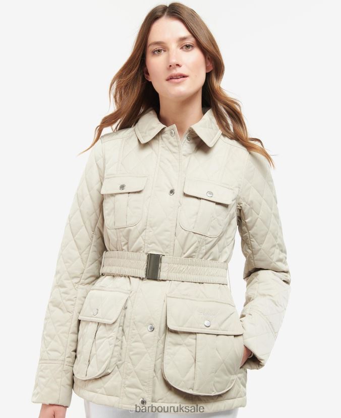 Belted Defence Quilted Jacket Barbour Women R08LB61478 Clothing Olive/Ancient - Click Image to Close