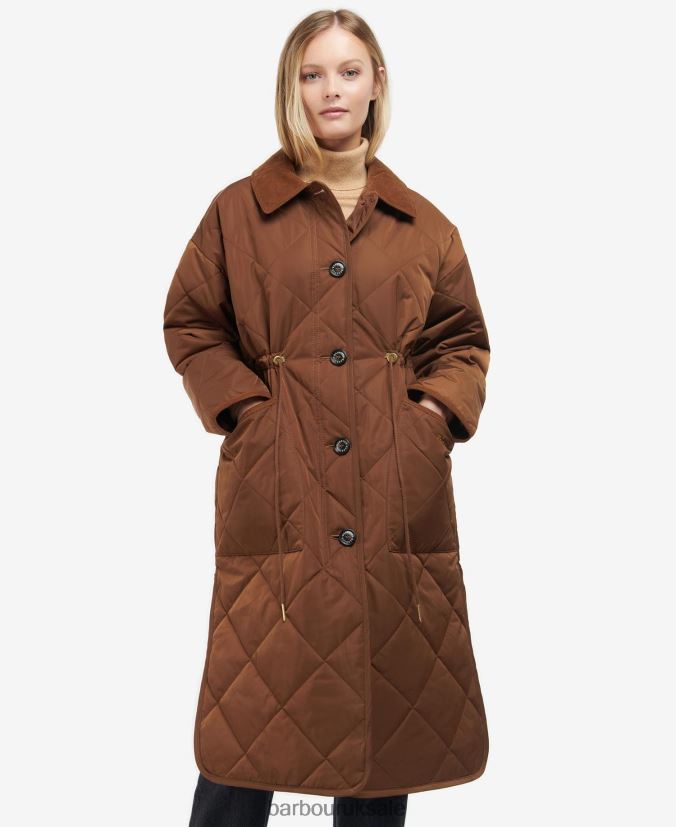 Bonnyrigg Quilted Jacket Barbour Women R08LB61428 Clothing Warm Tan/Muted - Click Image to Close