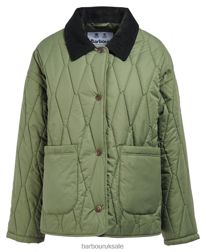 Delphinium Quilted Jacket Barbour Women R08LB61401 Clothing Olivine