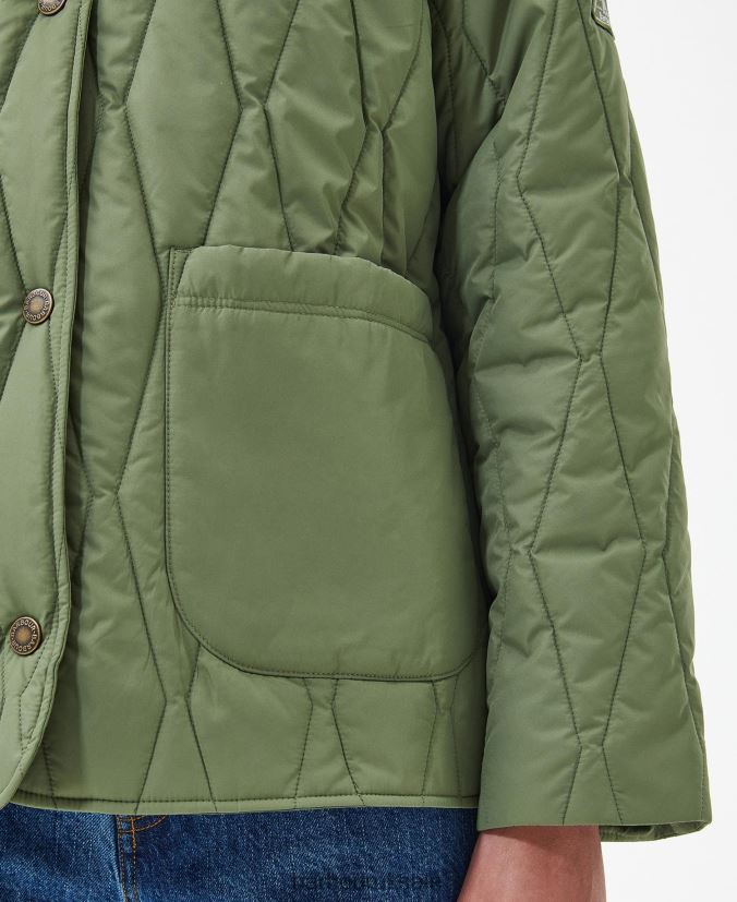 Delphinium Quilted Jacket Barbour Women R08LB61401 Clothing Olivine