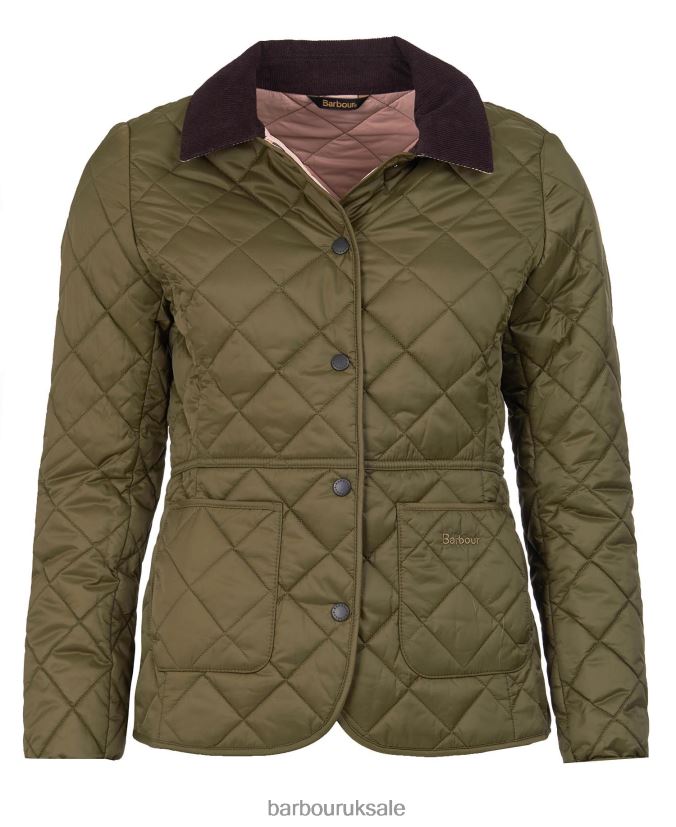 Deveron Quilted Jacket Barbour Women R08LB61399 Clothing Black/Olive