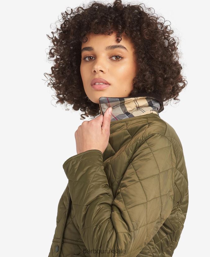 Deveron Quilted Jacket Barbour Women R08LB61399 Clothing Black/Olive