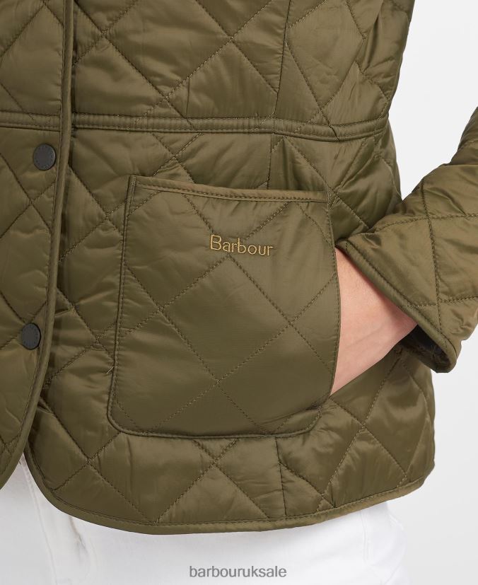 Deveron Quilted Jacket Barbour Women R08LB61399 Clothing Black/Olive