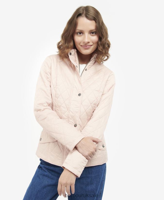 Flyweight Cavalry Quilted Jacket Barbour Women R08LB61511 Clothing Rose Dust - Click Image to Close