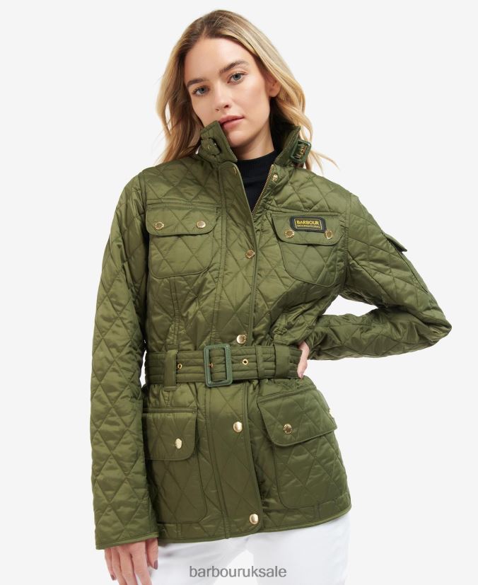 International Quilted Jacket Barbour Women R08LB61483 Clothing Midnight Green