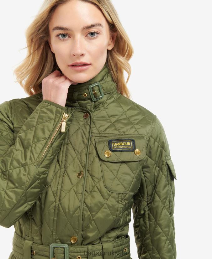 International Quilted Jacket Barbour Women R08LB61483 Clothing Midnight Green