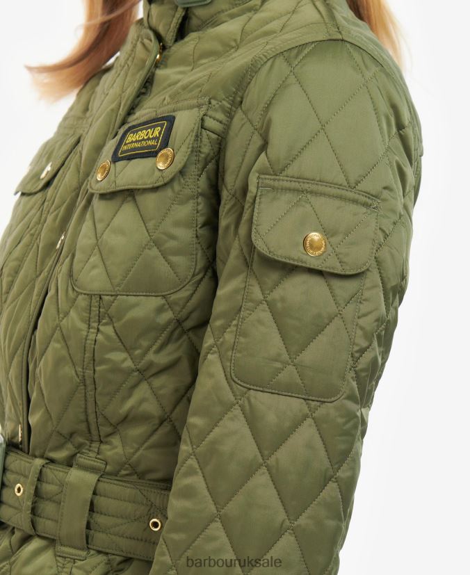 International Quilted Jacket Barbour Women R08LB61483 Clothing Midnight Green