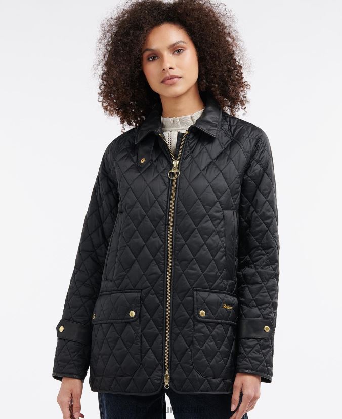 Kelham Quilted Jacket Barbour Women R08LB61412 Clothing Black/Ancient